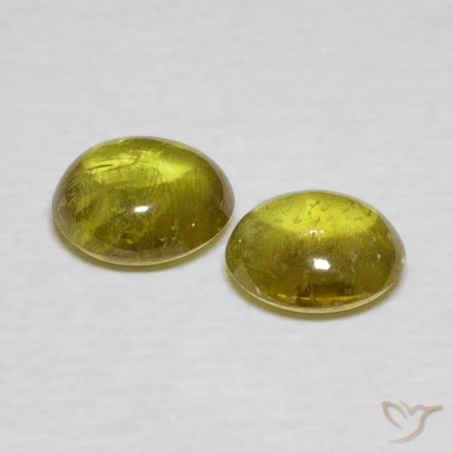 Pedras preciosas de Esfena Ouro Terroso natural de 1.57 ct, oval, Transparente
