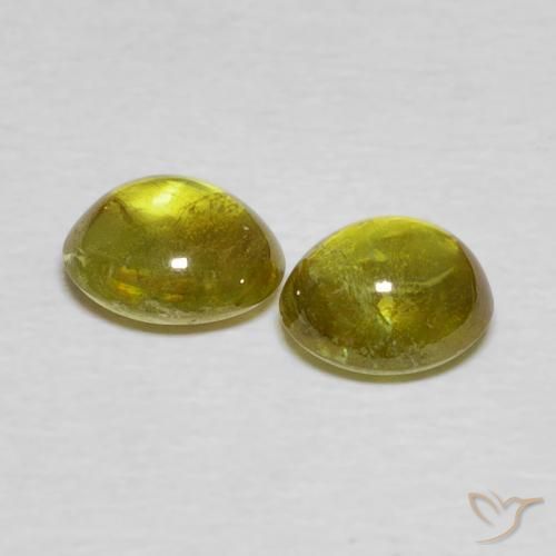 Pedras preciosas de Esfena Marrom Dourado Profundo natural de 1.76 ct, oval, Transparente