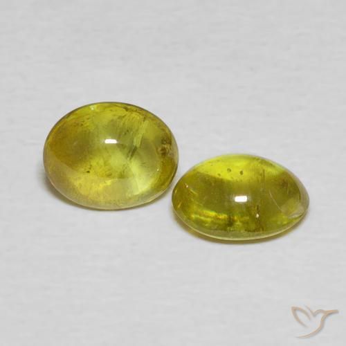 Pedras preciosas de Esfena Ouro Terroso natural de 1.56 ct, oval, Transparente