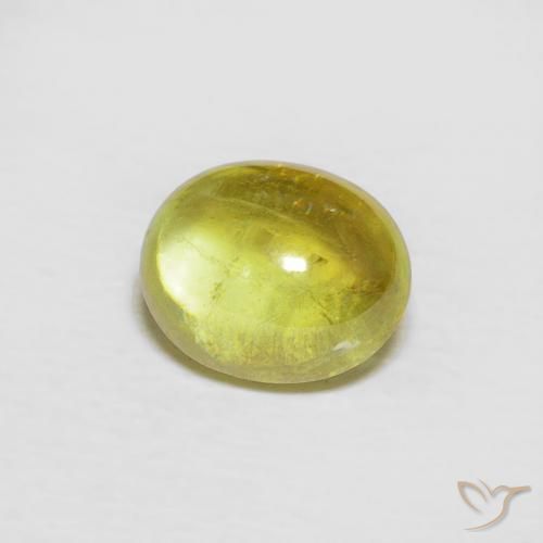 Esfena Amarelo esverdeado Natural 1.58ct, oval, Transparente