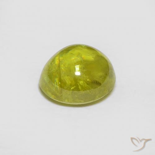 Esfena Verde Floresta Quente Natural 1.80ct, oval, Transparente