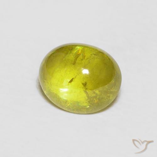 Esfena amarelo médio Natural 1.52ct, oval, Transparente