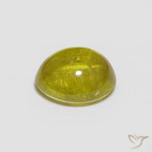 Esfena amarelo médio Natural 1.52ct, oval, Transparente