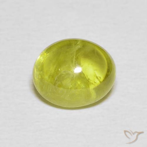 2.42ct Natural Verde médio Esfena, oval, Transparente