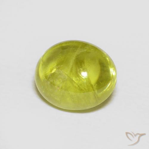 Esfena Verde médio Natural 2.42ct, oval, Transparente