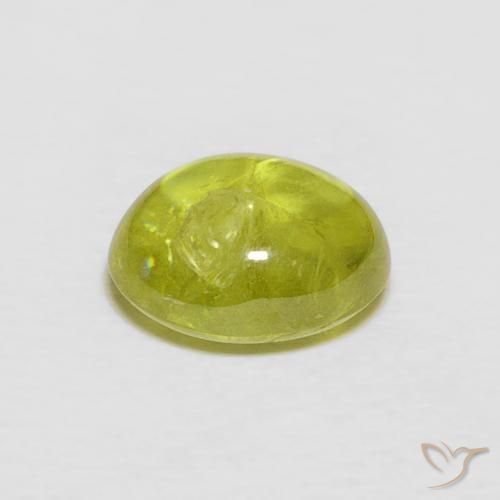 Esfena Verde médio Natural 2.42ct, oval, Transparente