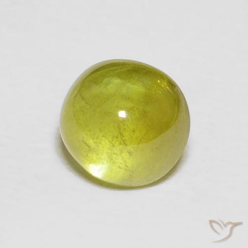 Esfena amarelo médio Natural 2.10ct, oval, Transparente