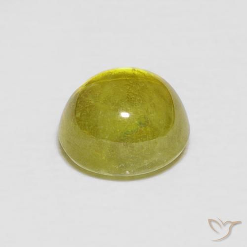 Esfena amarelo médio Natural 2.10ct, oval, Transparente