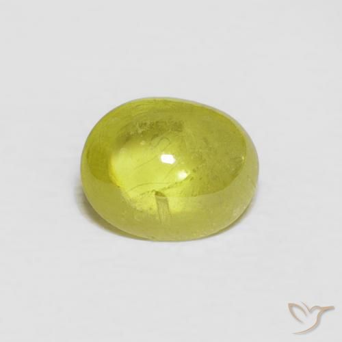 1.19ct Natural amarelo médio Esfena, oval, Transparente