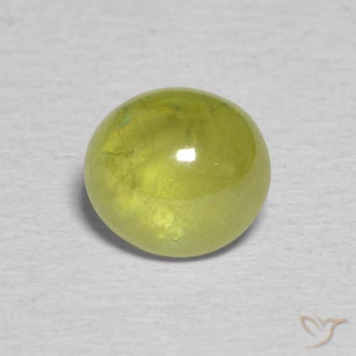 1.27ct Natural Verde amarelado Esfena, oval, Transparente