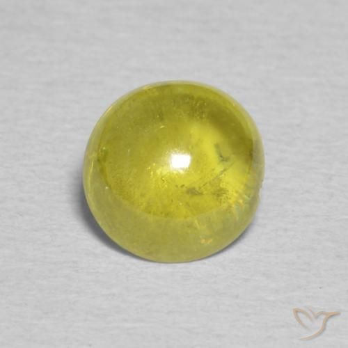 1.19ct Natural amarelo médio Esfena, oval, Transparente