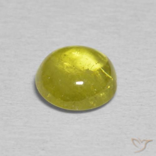 Esfena amarelo médio Natural 1.19ct, oval, Transparente
