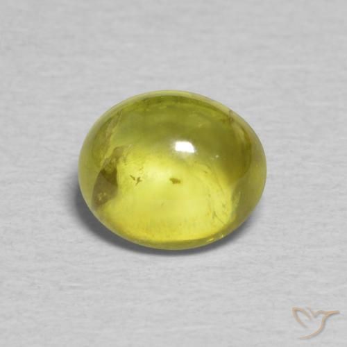 1.17ct Natural Verde amarelado Esfena, oval, Transparente