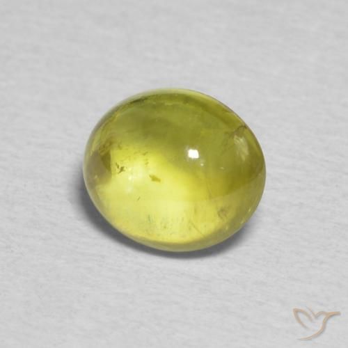 Esfena Verde amarelado Natural 1.17ct, oval, Transparente