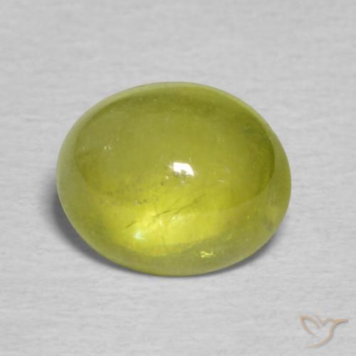 1.63ct Natural Verde amarelado Esfena, oval, Transparente