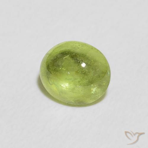 Esfena Verde amarelado Natural 0.80ct, oval, Transparente