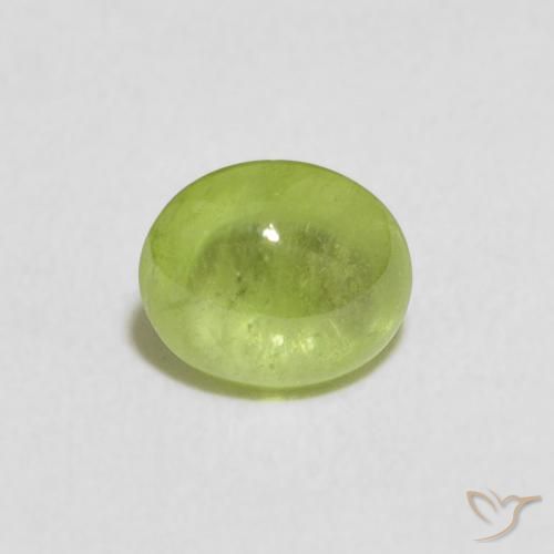 1.02ct Natural verde vivo Esfena, oval, Transparente
