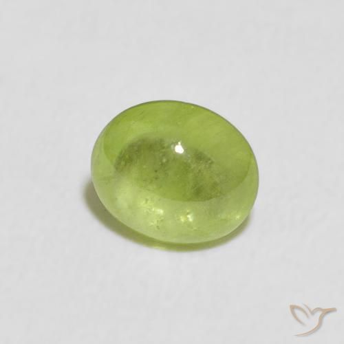Esfena verde vivo Natural 1.02ct, oval, Transparente