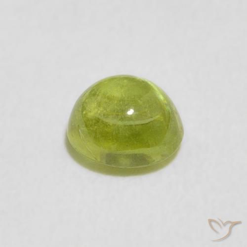 Esfena verde vivo Natural 0.67ct, oval, Transparente