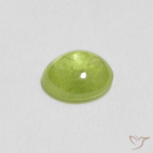 Esfena Verde médio Natural 0.78ct, oval, Transparente