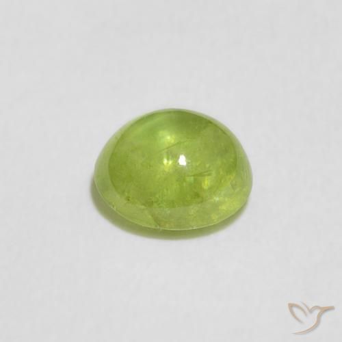 Esfena Verde amarelado vivo Natural 1.09ct, oval, Transparente