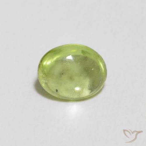 0.66ct Natural Verde claro Esfena, oval, Transparente