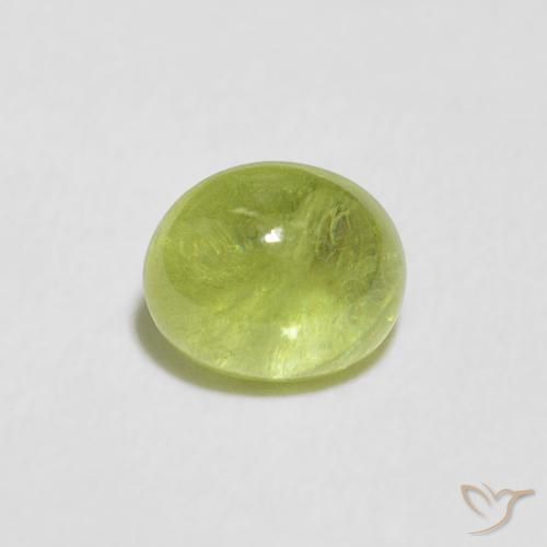 1.32ct Natural Verde amarelado Esfena, oval, Transparente