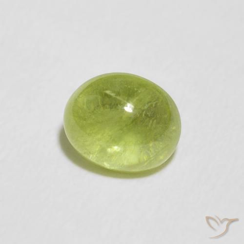 Esfena Verde amarelado Natural 1.32ct, oval, Transparente