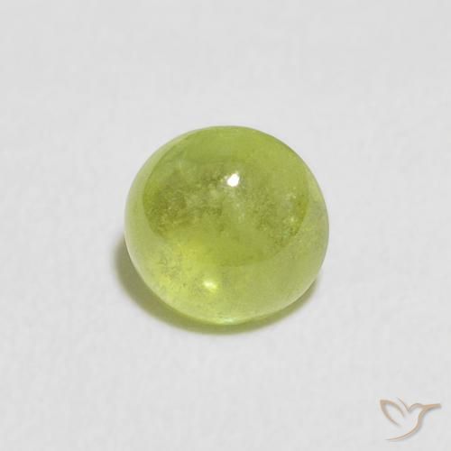0.94ct Natural Verde claro Esfena, Redondo, Transparente