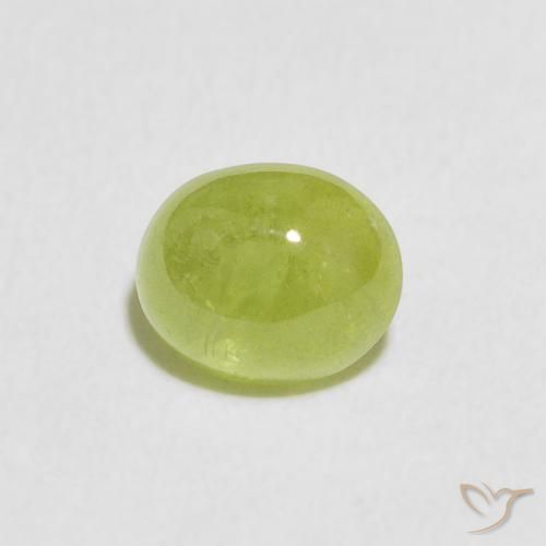1.18ct Natural Verde médio Esfena, oval, Transparente