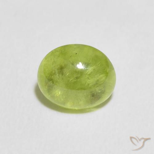 1.27ct Natural verde vivo Esfena, oval, Transparente