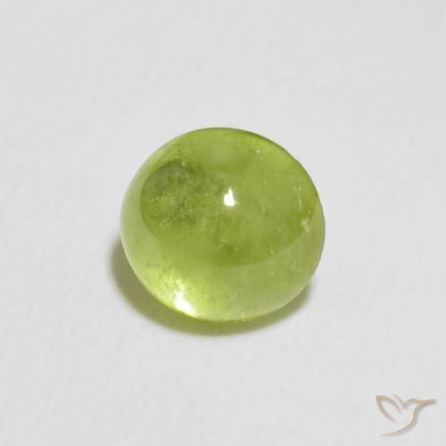Esfena verde vivo Natural 0.52ct, oval, Transparente