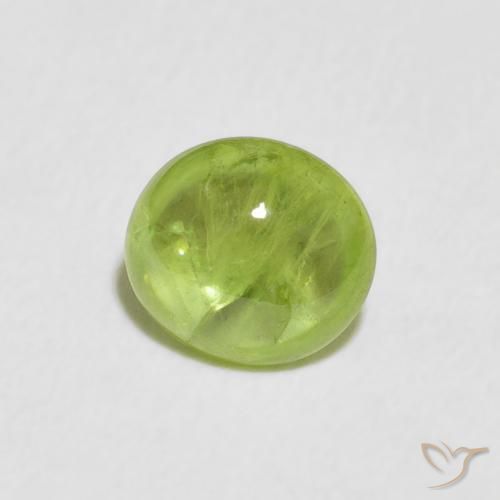 Esfena verde vivo Natural 1.75ct, oval, Transparente