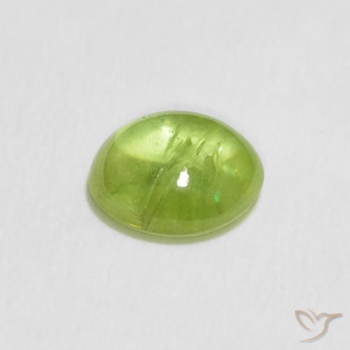 Esfena verde vivo Natural 1.75ct, oval, Transparente