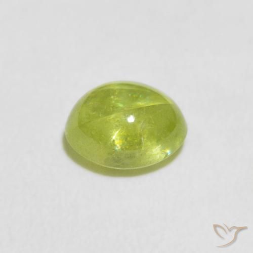 Esfena Verde médio Natural 1.23ct, oval, Transparente