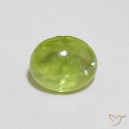 1.52ct Natural Verde amarelado Esfena, oval, Transparente