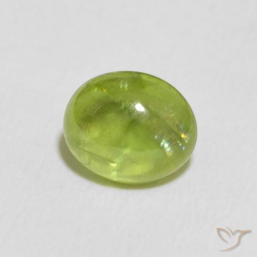 Esfena Verde amarelado Natural 1.52ct, oval, Transparente