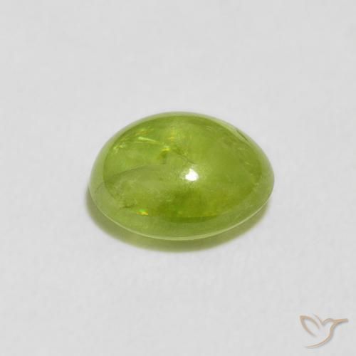 Esfena Verde amarelado Natural 1.52ct, oval, Transparente