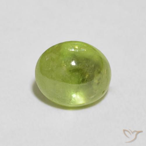 1.55ct Natural Verde médio Esfena, oval, Transparente
