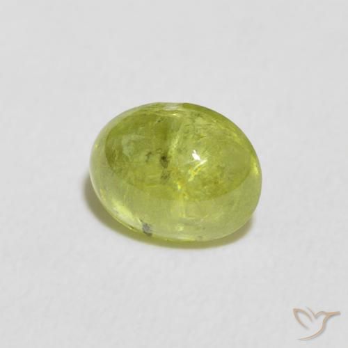 Esfena Verde Terroso Claro Natural 1.06ct, oval, Transparente