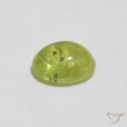 Esfena Verde Terroso Claro Natural 1.06ct, oval, Transparente