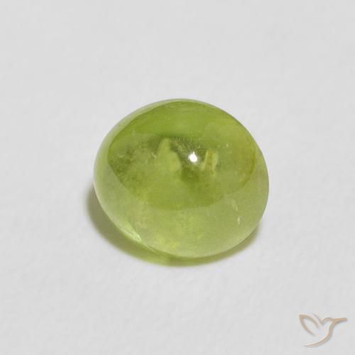 Esfena Verde amarelado Natural 1.72ct, oval, Transparente