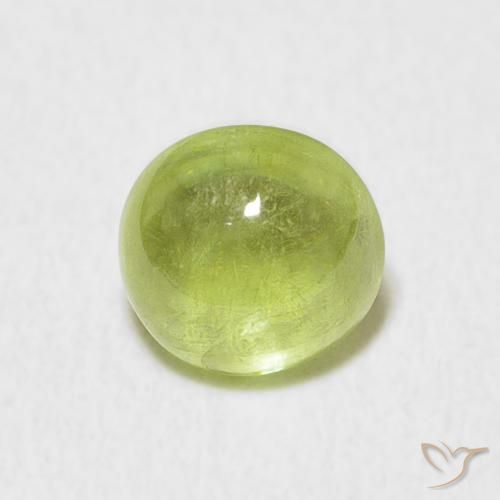 1.67ct Natural Verde limão Esfena, oval, Transparente