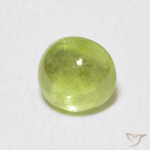 Esfena Verde limão Natural 1.67ct, oval, Transparente