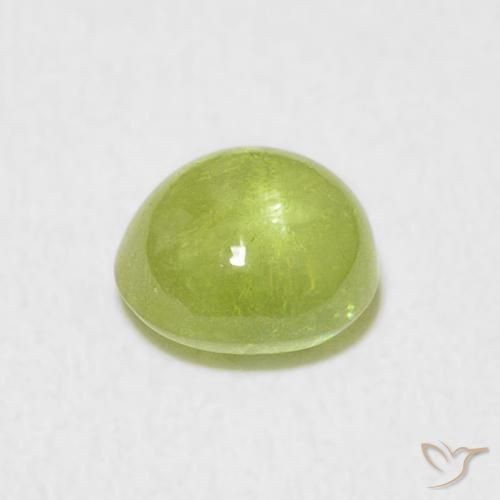 Esfena Verde limão Natural 1.67ct, oval, Transparente