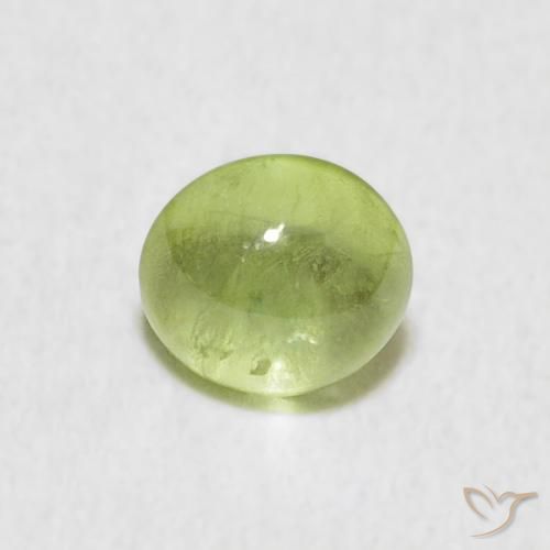 0.69ct Natural Verde médio Esfena, oval, Transparente