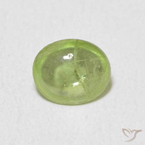 1.02ct Natural Luz verde Esfena, oval, Transparente