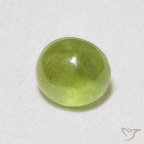 Esfena verde vivo Natural 1.64ct, oval, Transparente