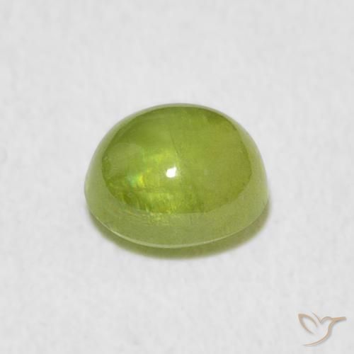 Esfena verde vivo Natural 1.64ct, oval, Transparente