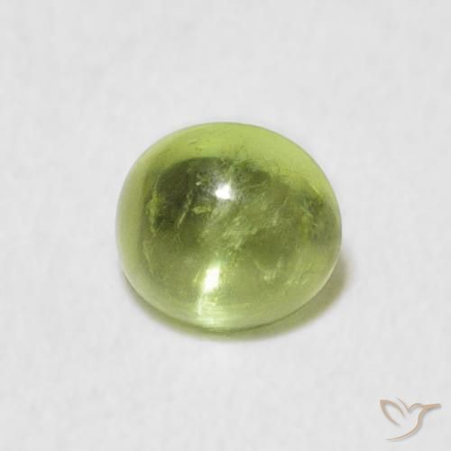 0.96ct Natural verde vivo Esfena, oval, Transparente